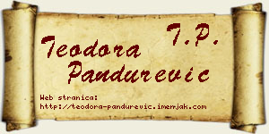 Teodora Pandurević vizit kartica